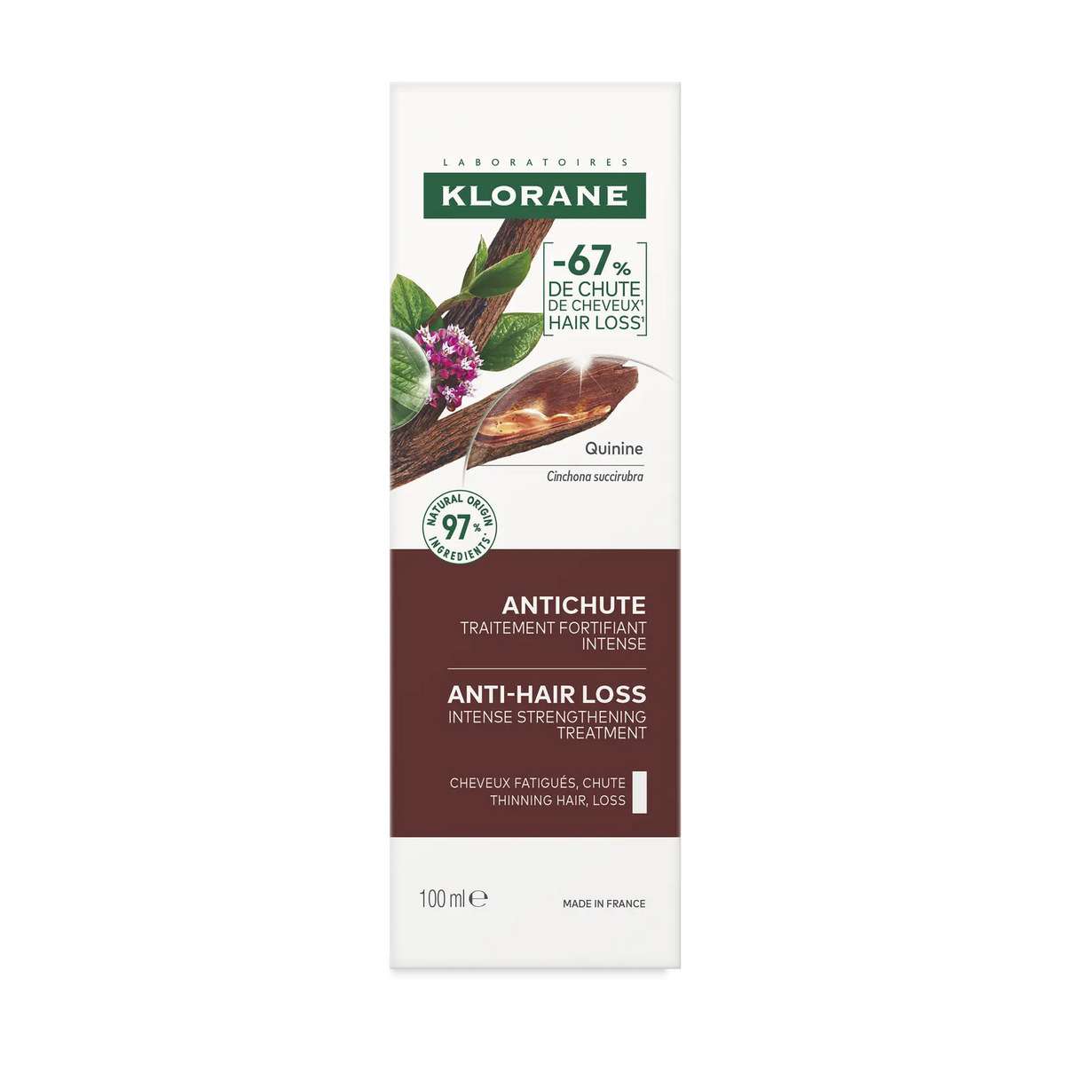 KLORANE ANTICHUTE TRAITEMENT FORTIFIANT INTENSE QUININE 100ML